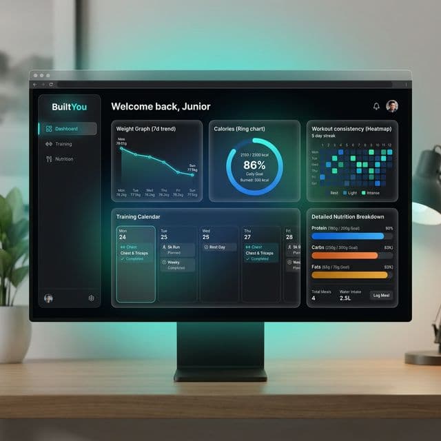 Outcome-Linked Overview - Single command-center view of mass, performance, and recovery data.